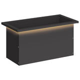 Garden Planter with LED Black 30 x 60 x 30 cm Steel 8008084