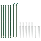 Wire Mesh Fence with Spike Anchors Green 0.8x10 m 154128