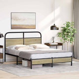 Bed Frame without Mattress 140x200 cm Sonoma Oak Engineered Wood 4100411