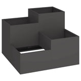 Garden Planter Black 100 x 100 x 60 cm Steel 865862