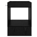 End Table 2 pcs Black Oak 40 x 40 x 56 cm Engineered Wood 890947