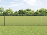 Welded Wire Fence with Post 100 x 1 m PVC-Coated Steel 3336662