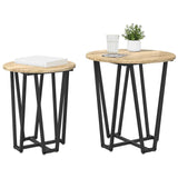 Side Table Set 2 pcs Sonoma Oak and Black 869721