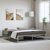 Metal Bed Frame without Mattress White 183x213cm 350918