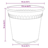 Plant Pots 24 pcs Brick Red 19 x 16 cm Plastic 3403265