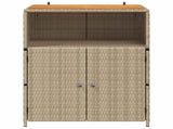 Cabinet Beige 70 x 50 x 87 cm Polyester and Roly Ratten 42026914