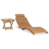Sunlounger Teak Solid Teak wood Typical garden size Foldable 310666