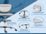 68-88cm Draughtsman Office Chair, with Wheels - Light Grey T3398P344805