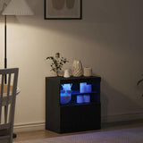LED Sideboard Black 60.5 x 37 x 67 cm Engineered Wood 863029