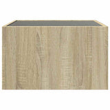 Coffee Table with Infinity LED Sonoma Oak 50x50x30 cm 847604