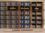 CD Storage Unit with Adjustable Shelves, 89 x 130.5 cm, Rustic Brown T3398P553227