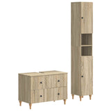 2 Piece Bathroom Cabinet Set ALKMAAR Sonoma Oak Engineered Wood 3417506