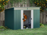 6.5 x 4FT Galvanised Metal Shed with Foundation Kit, Lockable Tool Garden Shed with Double Sliding T3398P323828