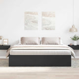 Bed Frame without Mattress Black 200x200 cm 3203888