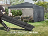 3 x 3 Pop Up Gazebo, UPF 30 with 2 Sidewalls, Leg Weight Bags and Wheeled Bag, Height T3398P310883