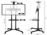TSY 1600 32-70" TV Mobile Cart Weight Bearing 60kg Maximum VESA 400*600 Up and Down Adjustable 05409834