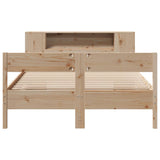 Bookcase Bed without Mattress 140x200cm Solid Wood Pine 3322948