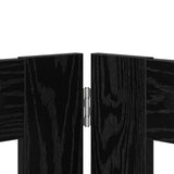 Dog Gate with Stands 4 pcs Black Oak 80 x 60 cm Engineered Wood 892133