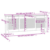 MDF Radiator Cover 205 cm 325558