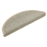 Stair Mats Self-adhesive Sisal-Look 15 pcs 56x17x3 cm Light Green 326863