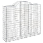 Arched Gabion Baskets 14 pcs 200x50x160/180 cm Galvanised Iron 3146395