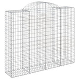 Arched Gabion Baskets 14 pcs 200x50x160/180 cm Galvanised Iron 3146395