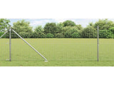 Ground Spike Fence Post 52 pcs Silver Powder-Coated Steel 3350212