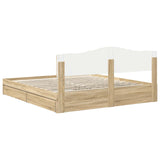Storage Bed with Drawer Sonoma Oak 200 x 200 cm Engineered Wood 3413063