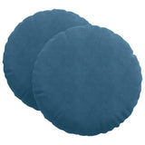 Seat Cushions 2 pcs Blue 80 x 29 cm Velvet 42014247