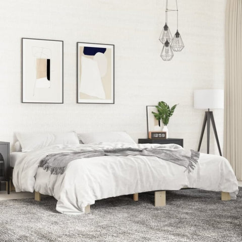 Bed Frame without Mattress Sonoma Oak 200x200 cm 3280218