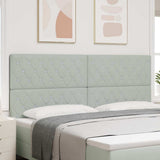 Headboard with Headboard Light Grey 200 cm Faux Leather 3337776