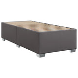 Box Spring Bed with Mattress Grey 100x200 cm Faux Leather 3286110
