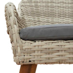 Dining Set Light grey Poly rattan 3261714