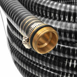 142890 Suction Hose with Brass Connectors 7 m 25 mm Black