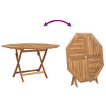 Garden Dining Set Folding 5 pcs Brown Solid Teak wood 3385972