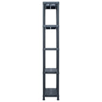 Storage Shelf Rack Black 125 kg 60x30x180 cm Plastic 45674