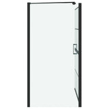 Bath Shower Screen Black and Transparent 100 x 68 x 128 cm 42018557