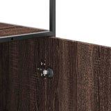 Highboard Brown Oak 68x35x139 cm Engineered Wood and Metal 849053
