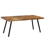 ZNTS Dining Table Reclaimed Teak and Steel 180x90x76 cm 245415