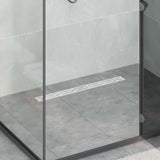 Shower Drain with Line Design Silver 80 cm Stainless Steel 304 42015958