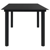 9 Piece Outdoor Dining Set PVC Rattan Black 3058286
