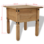 ZNTS Side Table Mexican Pine Corona Range 53.5x53.5x55 cm 243735
