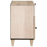 Bedside Cabinet Beige 50 x 33 x 60 cm Solid Acacia wood 4018124