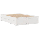 Bookcase Bed without Mattress White 140x200 cm Solid Wood Pine 3308961