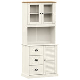 Highboard VIGO White 78x40x175 cm Solid Wood Pine 3188305