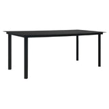 9 Piece Garden Dining Set Black PVC Rattan 3060278