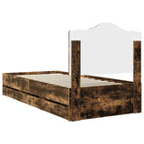 Bed Frame with Drawer Smoked Oak 90 x 200 cm Engineer Wood 3413454