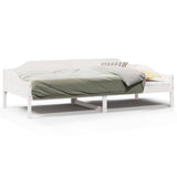 ZNTS Bed Frame without Mattress White 90x200 cm Solid Wood Pine 850915