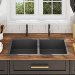 Handmade Kitchen Sink Black Stainless Steel 51525