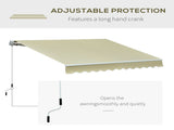 Manual Retractable Awning, 3x2.5 m-Ivory White T3398P310367